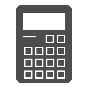 Calculator solid icon. Accounting sign vector illustration isolated on white Stock Illustration
