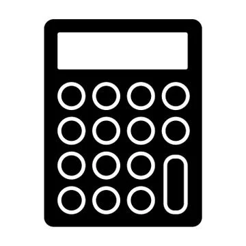 Calculator solid icon. Accounting vector illustration isolated on white 스톡 일러스트