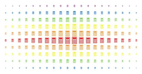 Calculator Spectral Halftone Effect Stock Illustration