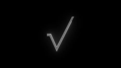 Calculator squareroot icon glowing neon white color animation Stock Footage 289382593