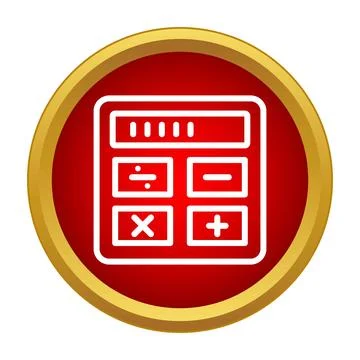 Calculator symbol representing math finance and education concepts Stockillustratie