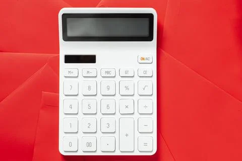 A calculator on the table Stock Photos