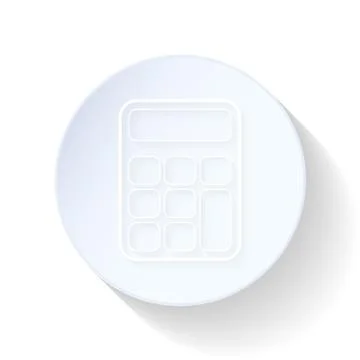 Calculator thin lines icon Stock Illustration