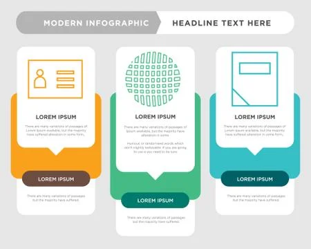 Calculator, thread, visitcard infographic Stock-Illustration