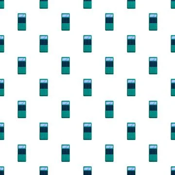 Calculator tools creating a seamless repeating mathematical pattern backgroun Stock Illustration