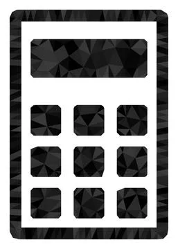 Calculator Triangle Filled Icon Illustrazione stock