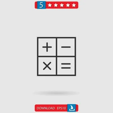 Calculator vector icon Stock Illustration