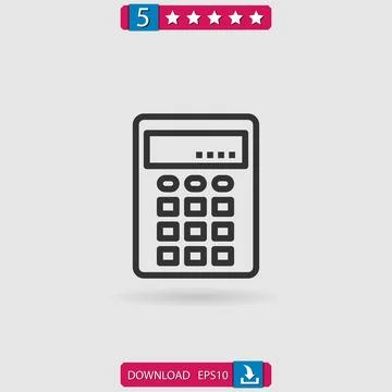 Calculator vector icon Stock Illustration