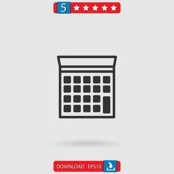 Calculator vector icon Illustrazione stock