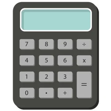 Calculator vector icon with screen and numbers Stock Illustration