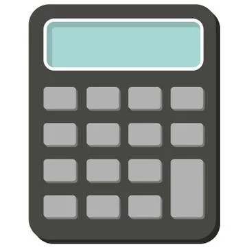 Calculator vector icon with screen Stock Illustration
