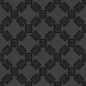 Calculator web icon. flat design. Seamless pattern. Illustrazione stock