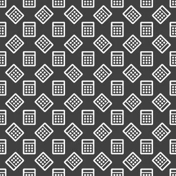 Calculator web icon. flat design. Seamless pattern. 스톡 일러스트