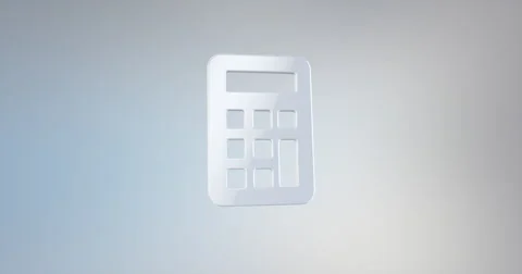 Calculator White 3d Icon Stock Footage 68097644
