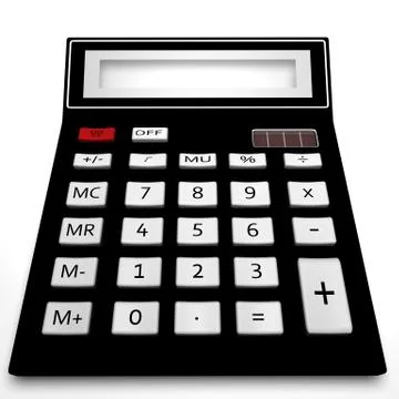 The calculator on a white background Stock Illustration