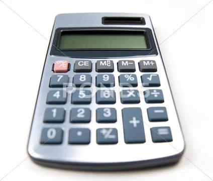 Calculator on white background Stock Photos