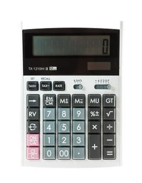 Calculator on white background Stock Photos
