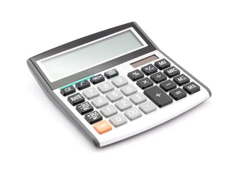 Calculator on white background Stock Photos