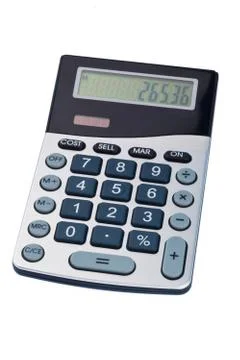 Calculator on a white background Stock-Fotos