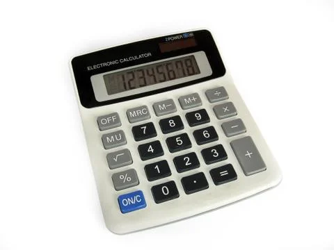 Calculator on white background Stock Photos