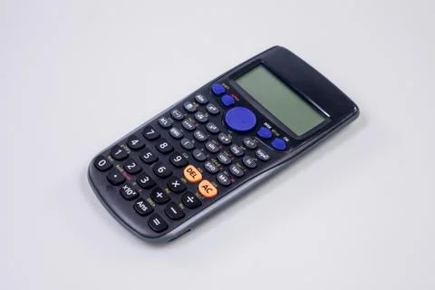Calculator on a White Background Stock Photos