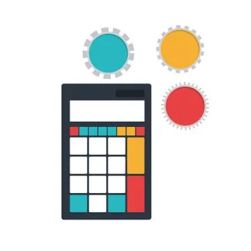 Calculator in white background Vector illustration Ilustração Stock