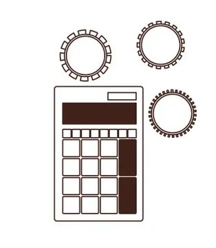 Calculator in white background Vector illustration Ilustração Stock