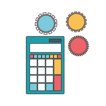 Calculator in white background Vector illustration Ilustração Stock