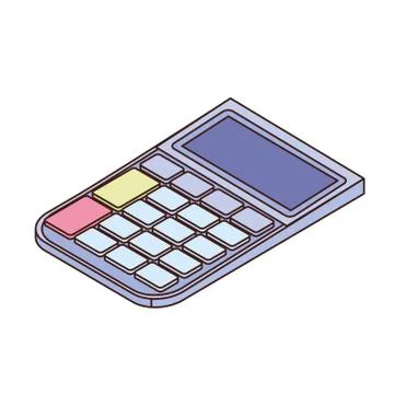 Calculator in white background vector illustration Ilustração Stock