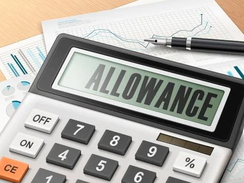 Calculator with the word allowance Stock Illustration