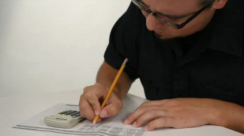 Calculator Work Video stock 836950