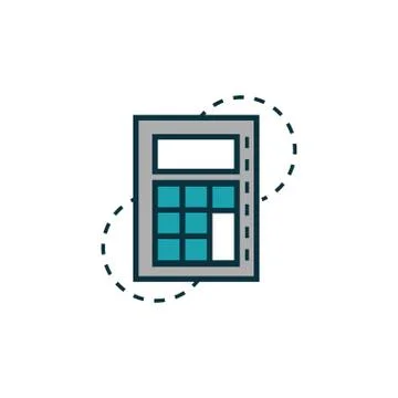 Calculator work tools engineering icon Stock Illustration