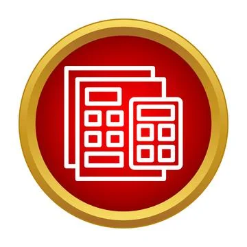 Calculators and ledger documents for accounting and finance 스톡 일러스트