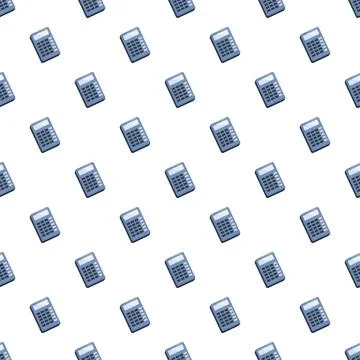 Calculators creating a seamless pattern for mathematics background Stock Illustration