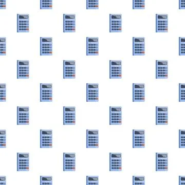 Calculators forming a seamless pattern for mathematics background Stock Illustration