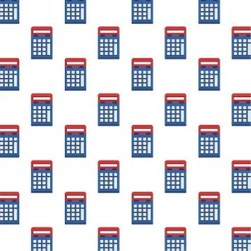 Calculators math acount devices pattern background 스톡 일러스트