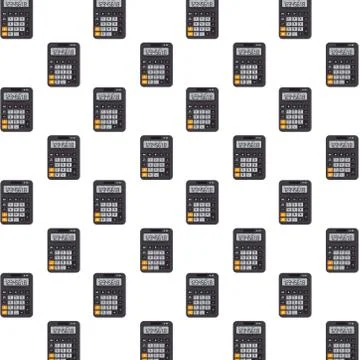 Calculators math devices pattern background Stock Illustration