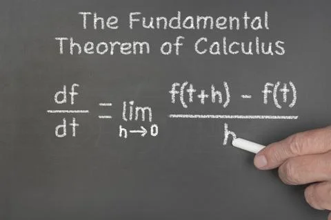 Calculus formula on blackboard Stock Photos