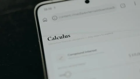 Calculus interactive financial calculators for exploring concepts like compound Video stock 332080604