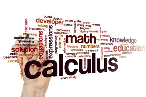 Calculus word cloud Stock Photos