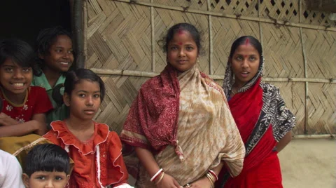 Calcutta children giggling and squirming... | Stock Video | Pond5