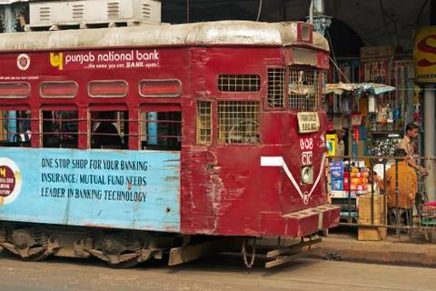 Calcutta Tram Stock Photos