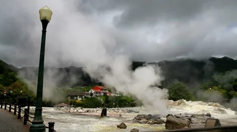 Caldeiras in Furnas Stock Footage