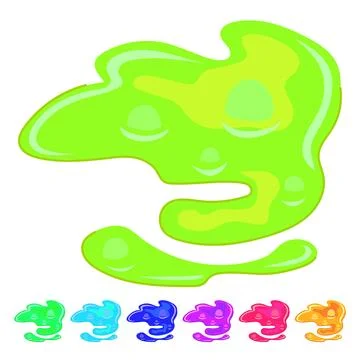 Caldera lava puddle vector cartoon graphic Stock Illustration