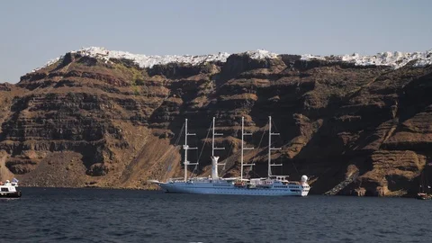 The Caldera in santorini Stock Footage 127827933