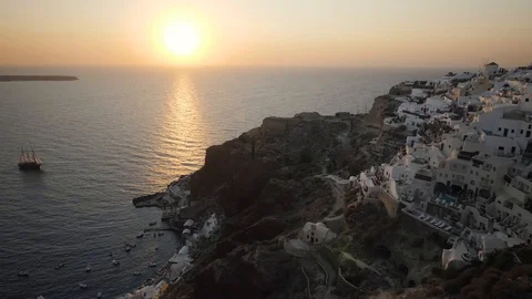 Caldera sunset Stock Footage 127828348