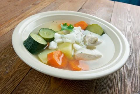 Caldo de pollo Stock Photos