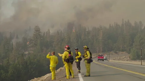 Caldor Fire Stock Footage 160136188