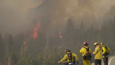 Caldor Fire Stock Footage 160137952