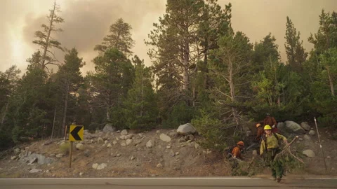 Caldor Fire Stock Footage 160138635